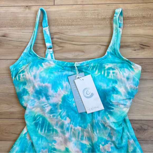 NWT Johnny Was Calme Aqua Keys
Turquoise Tie Dye One Piece Swimsuit - Picture 3 of 7
